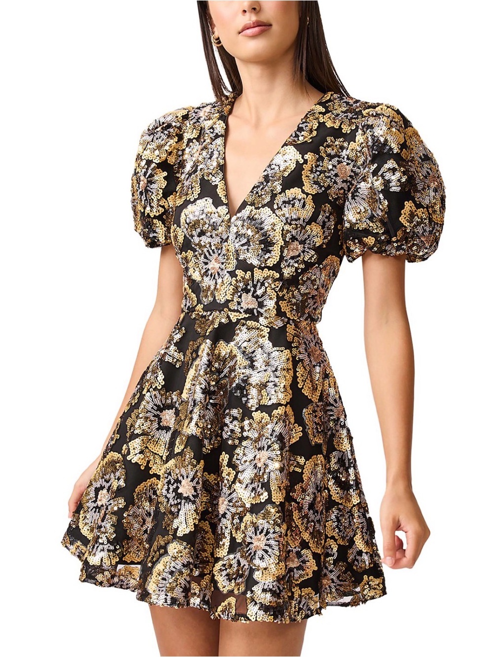 NWT - Elliatt Floral Sequin Dress